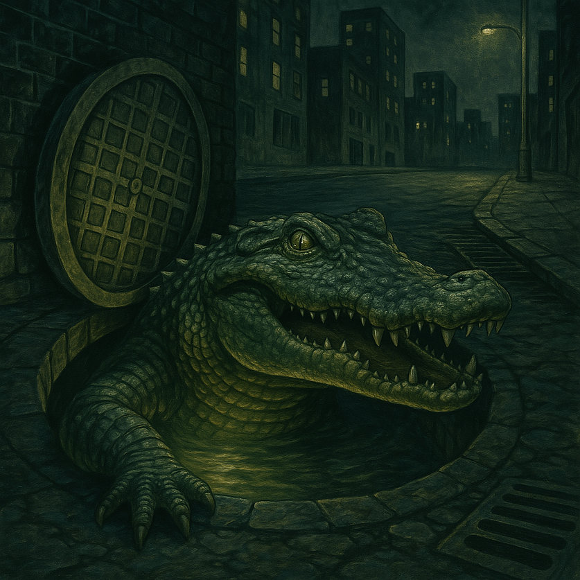 Caimanes en las alcantarillas